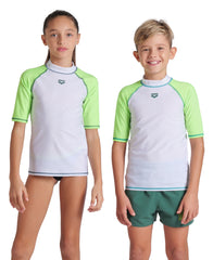 Unisex Junior Colorblock Short Sleeve Rash Vest