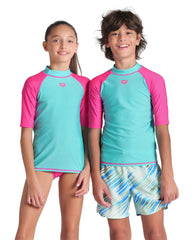 Unisex Junior Colorblock Short Sleeve Rash Vest