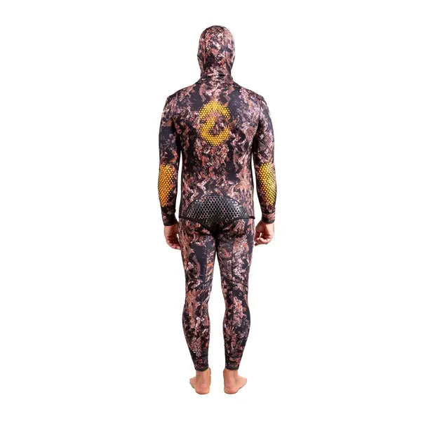 Free Dive Suit SFS L2 Lycra Hooded Jacket + Pant Camo/Brown