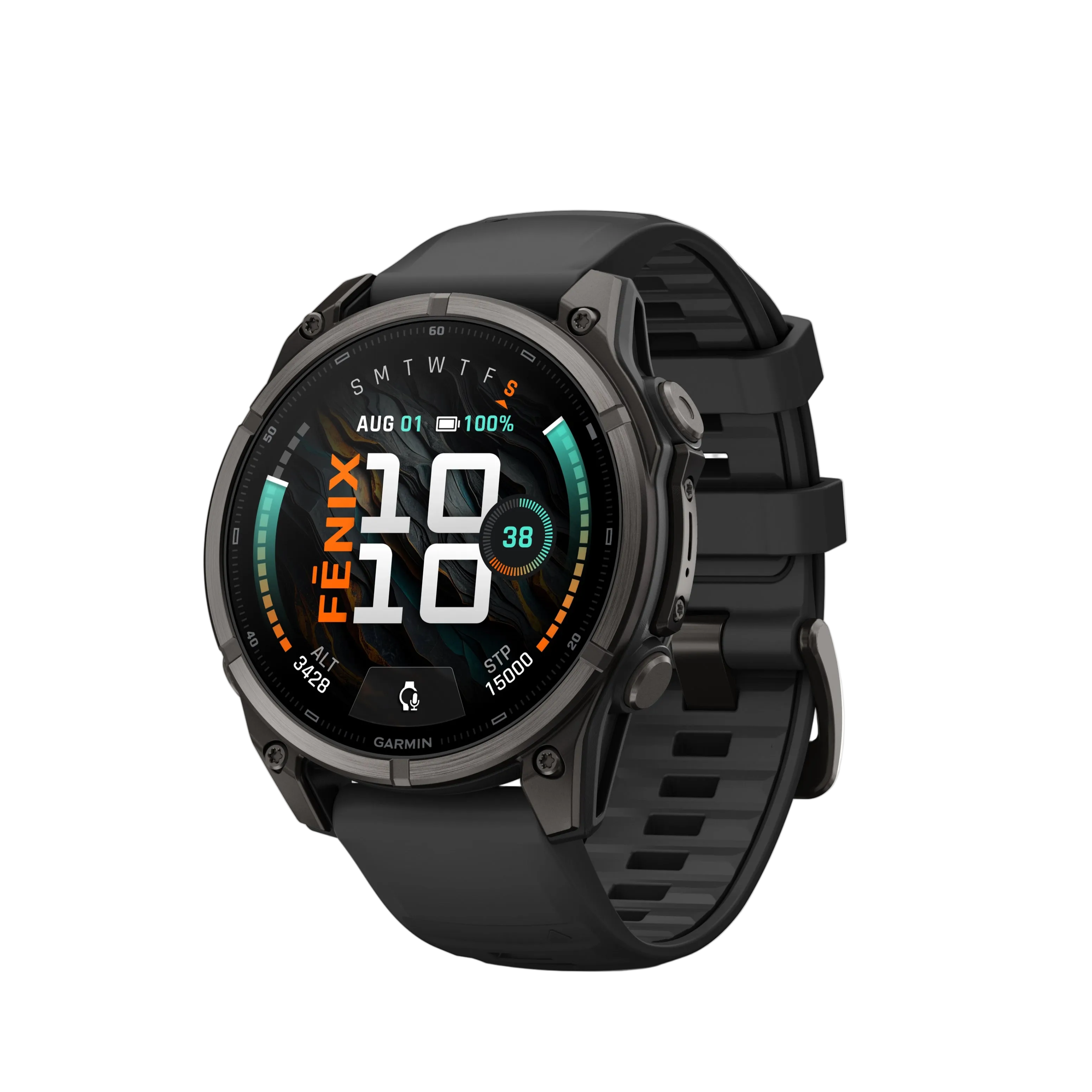 Fenix 9 Amoled Carbon Gray Titanium With Black Band 47 MM