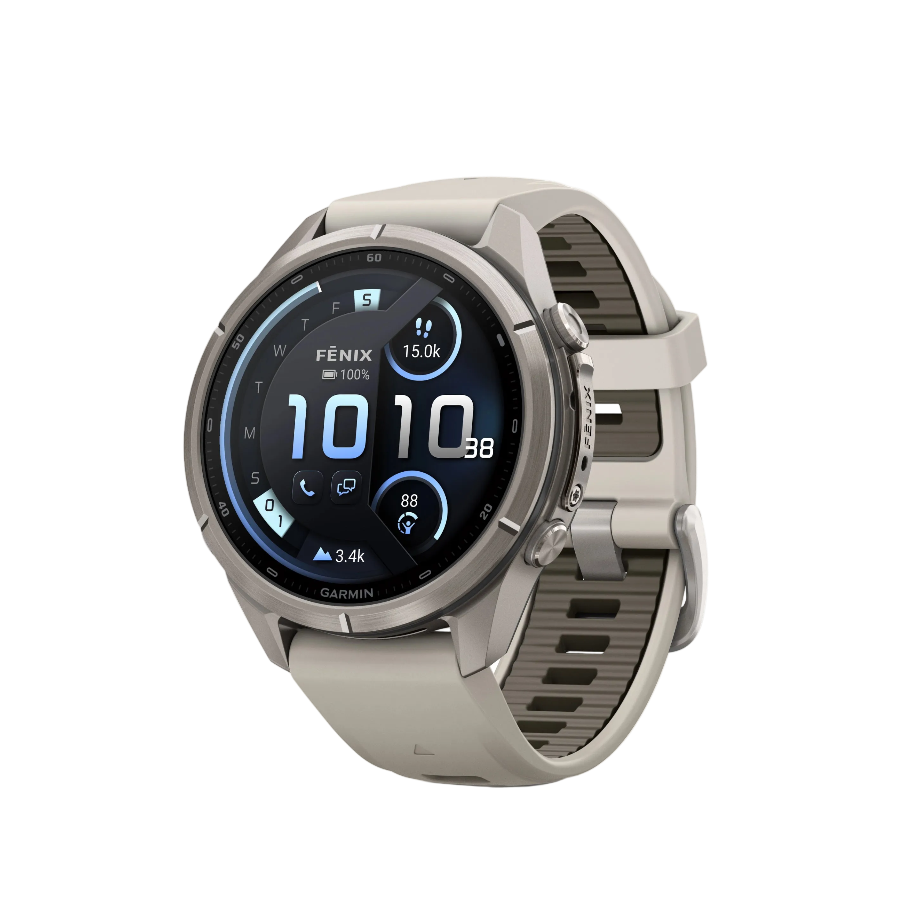 Fenix 9 Pro Amoled LTE Titanium With Fog Grey Band 43 MM