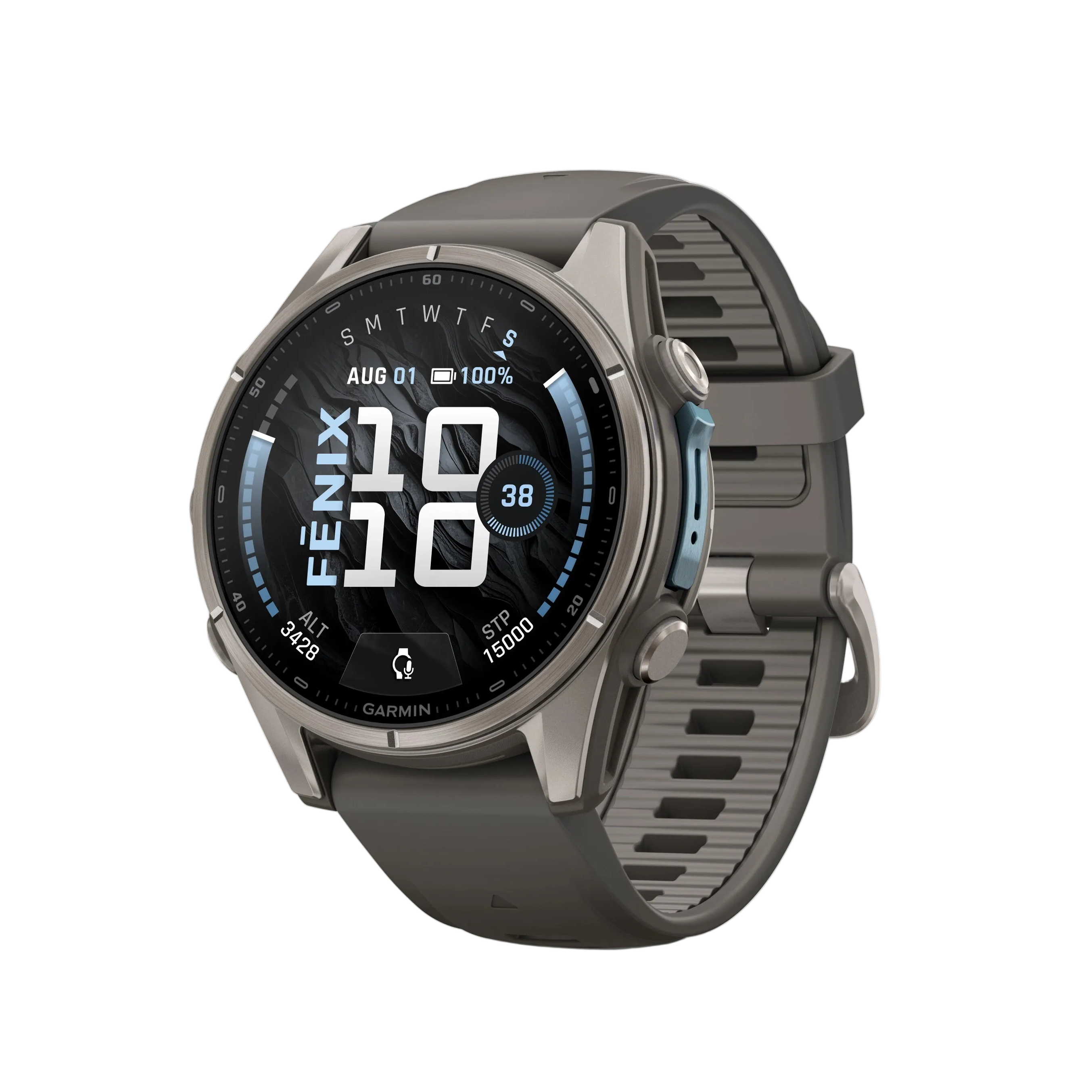 Fenix 9 Titanium Pebble Gray Band Multisport Watch 47 MM