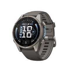 Fenix 9 Titanium Pebble Gray Band Multisport Watch 47 MM