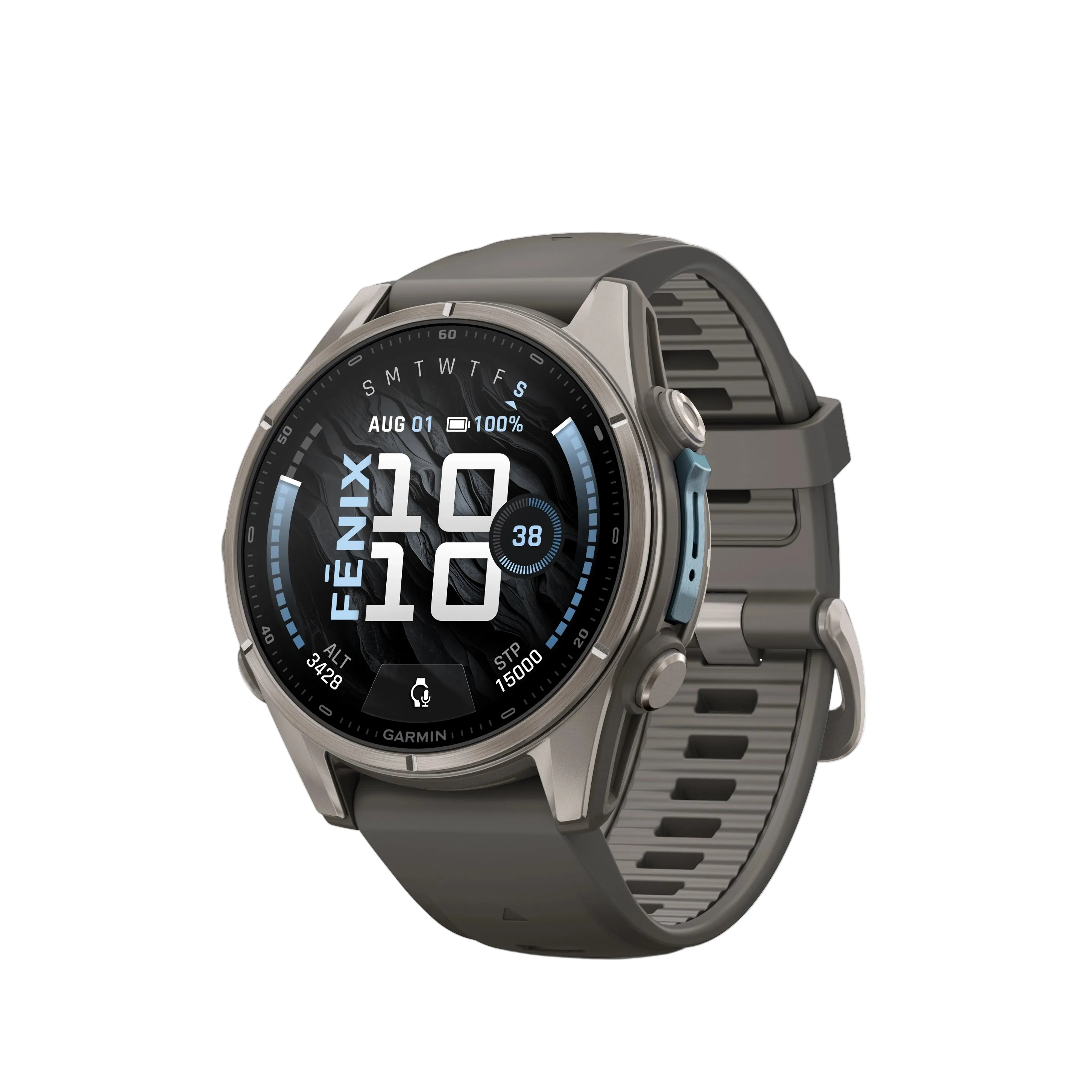 Fenix 9 Amoled Titanium With Pebble Grey Silicone Band 51 MM