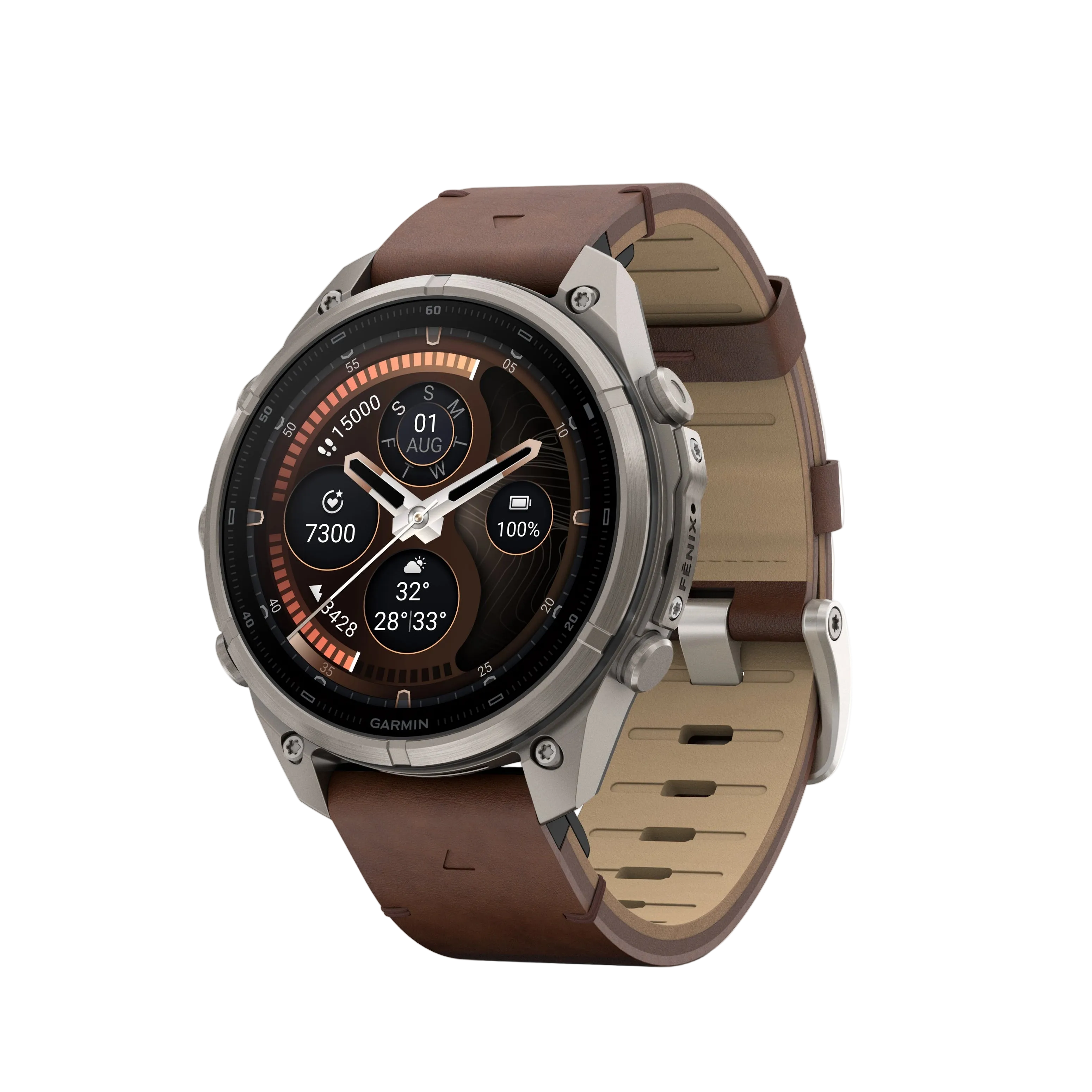 Fenix 9 Pro Amoled LTE Titanium Leather Silicon Bands 47 MM