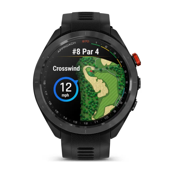 Approach S70 47 Mm Ceramic Bezel With Black Silicone Band