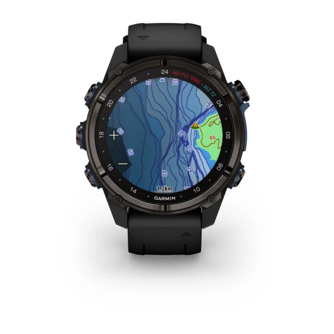 Descent Mk3I 43Mm Carbongrey Titanium Bezel Black Band Watch