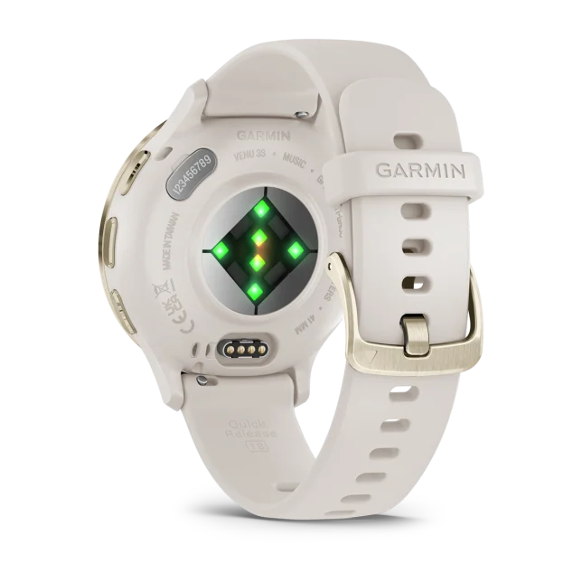Venu 3S Soft Gold Stainless Steel Bezel Ivory Case GPS Watch