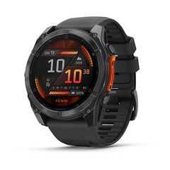 Fenix 8 Amoled Slate Gray Black Silicone Band 51MM