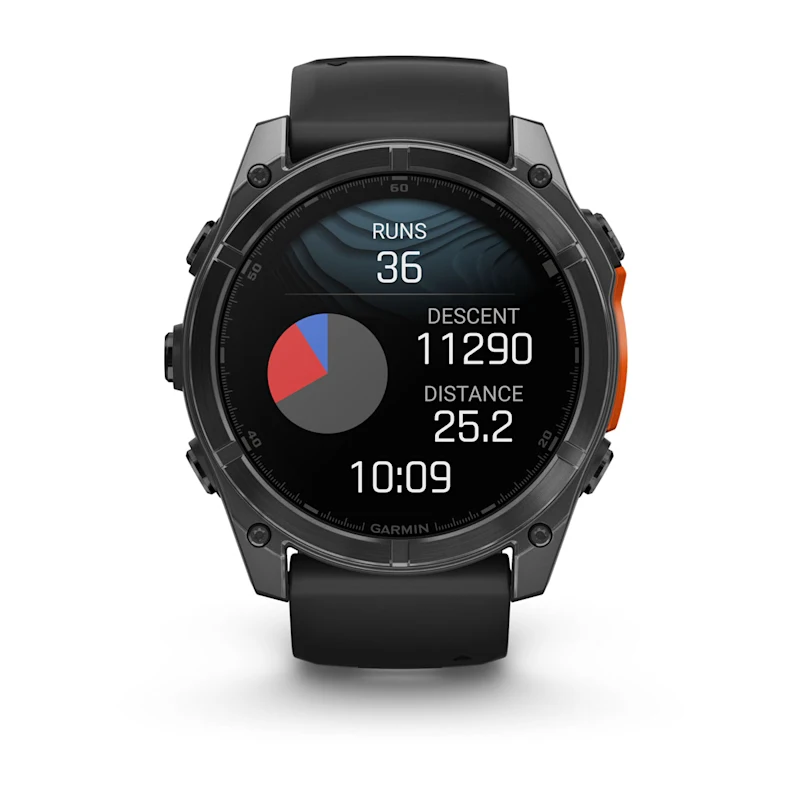 Fenix 8 Amoled Slate Gray Black Silicone Band 51MM