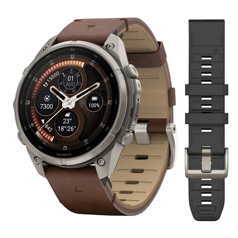 Fenix 9 Pro Amoled LTE Titanium Leather Silicon Bands 47 MM