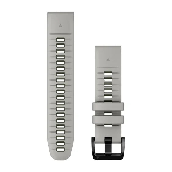 Quickfit 22 Watch Bands Fog Gray/Moss Silicone Band