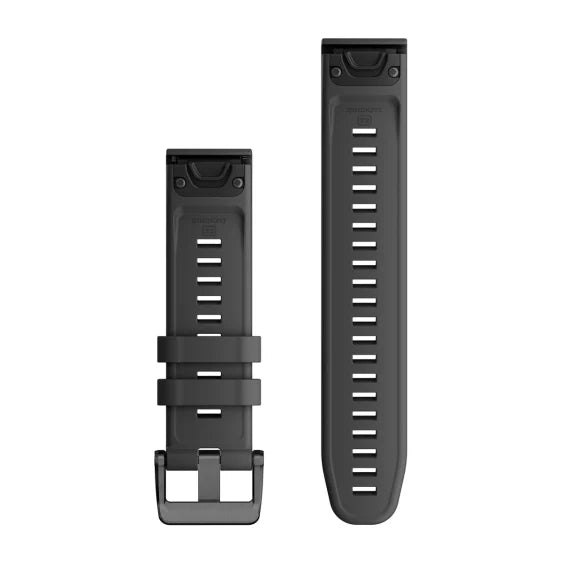 Quickfit 22 Watch Bands Graphite Silicone Band