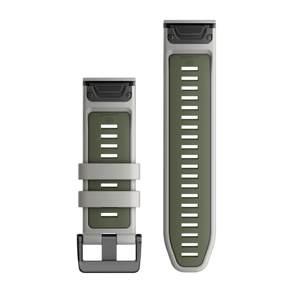 Quickfit 26 Watch Bands Fog Gray/Moss Silicone Band