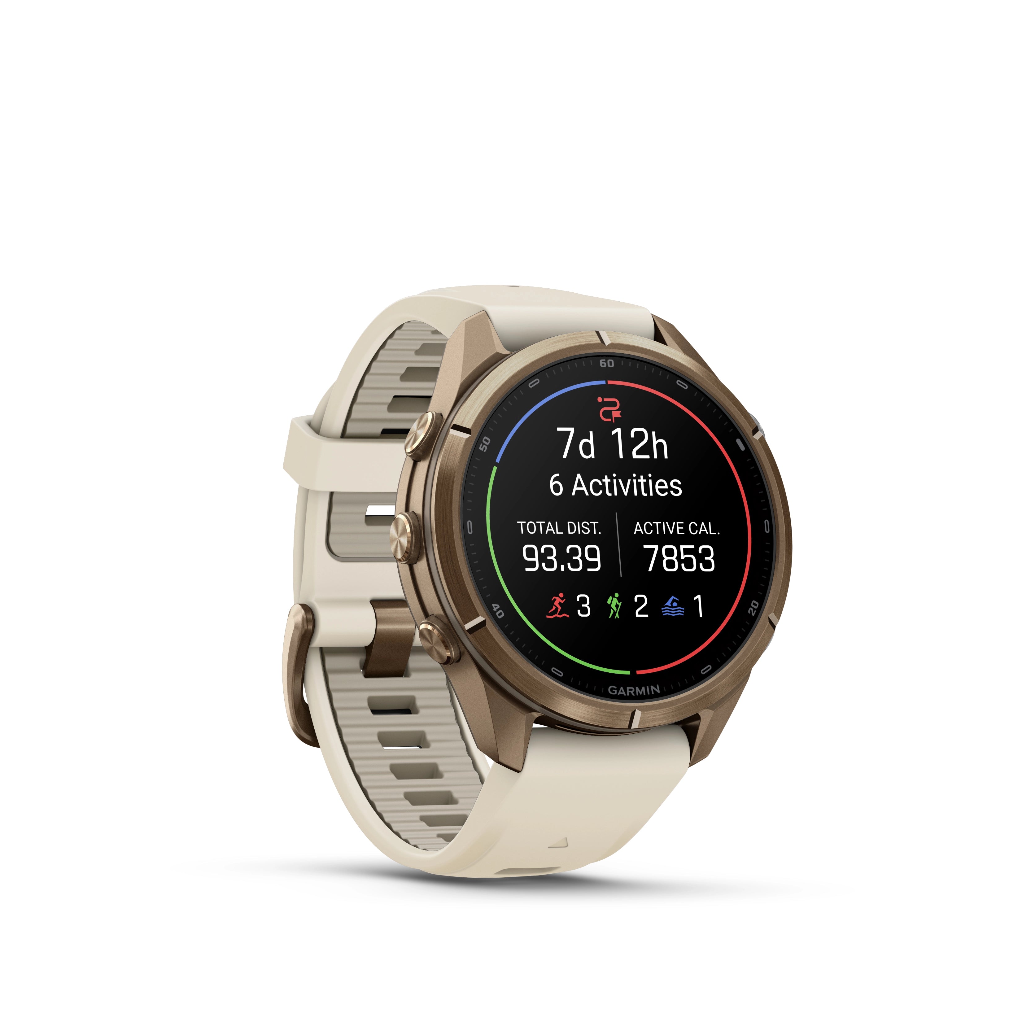Fenix 9 Pro Amoled LTE Gold Titanium Cream Grey Band 43 MM
