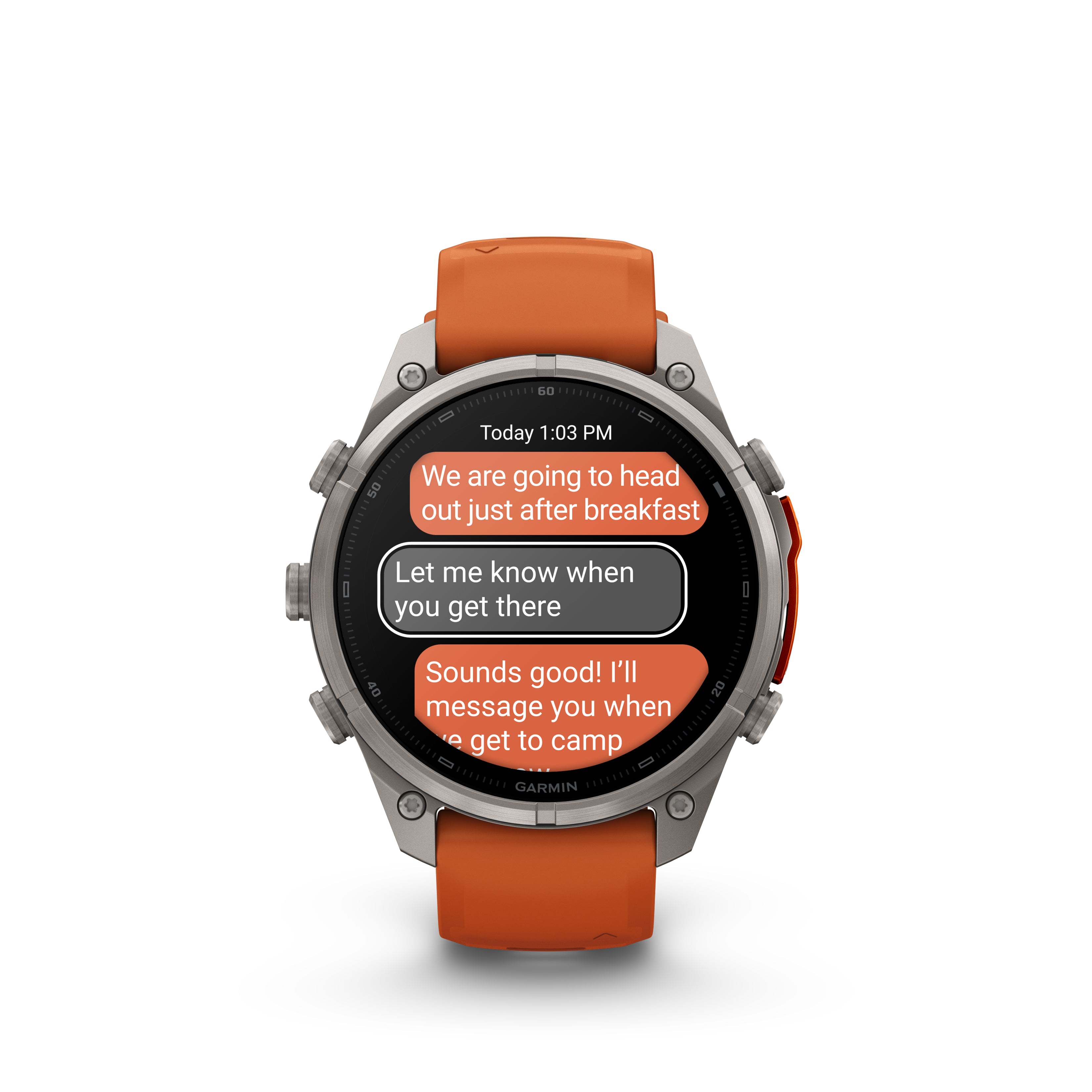 Fenix 9 Pro Amoled LTE Titanium With Spark Orange Band 47 MM