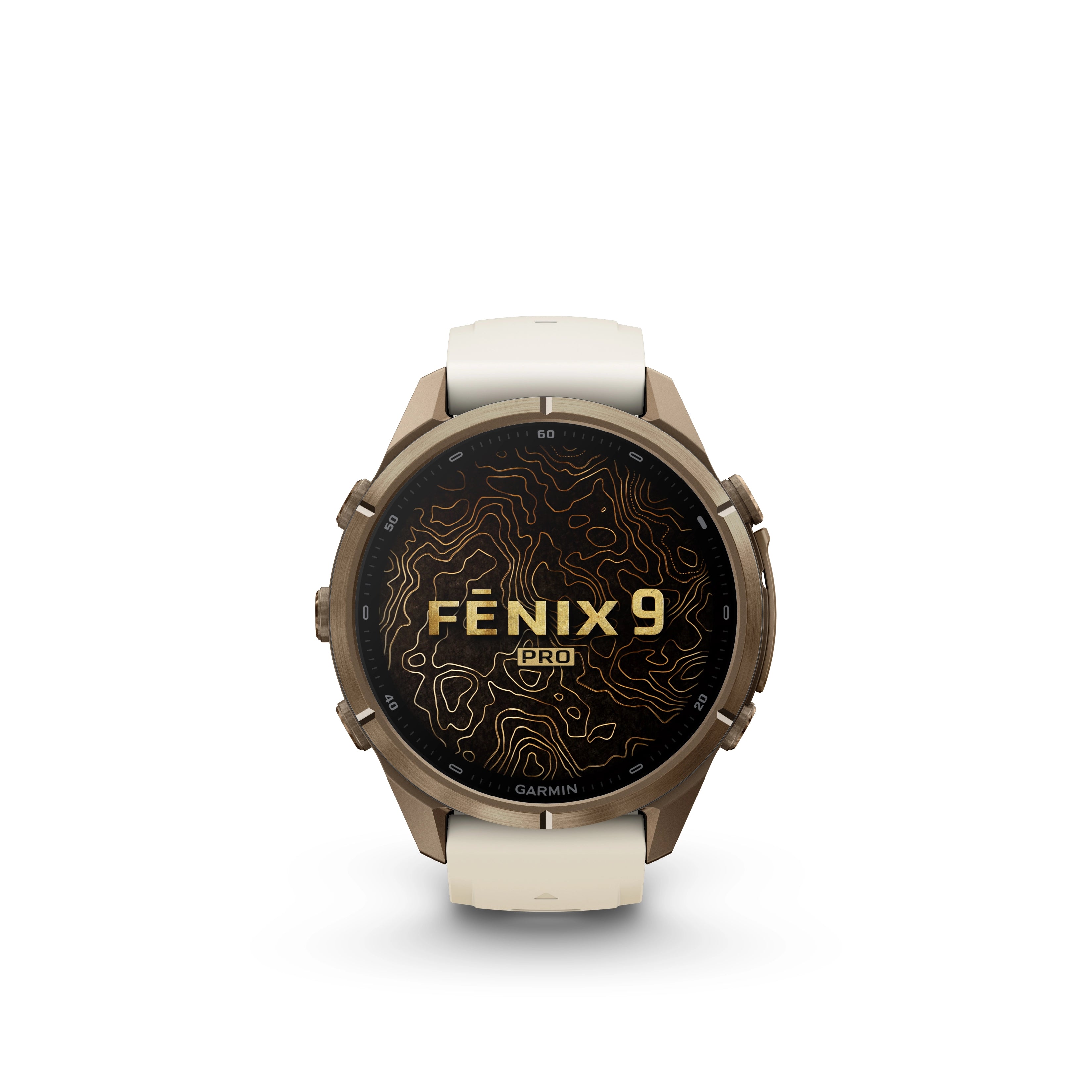Fenix 9 Pro Amoled LTE Gold Titanium Cream Grey Band 43 MM