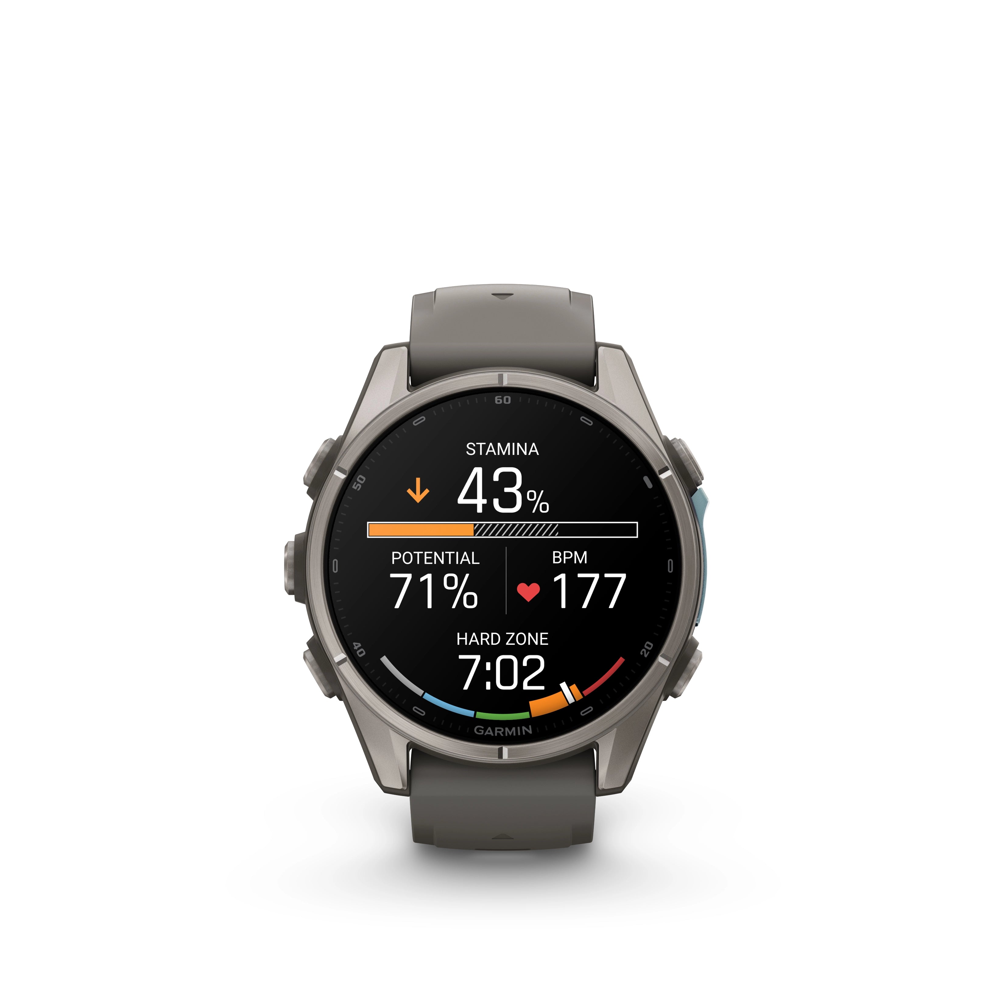 Fenix 9 Titanium Pebble Gray Band Multisport Watch 47 MM