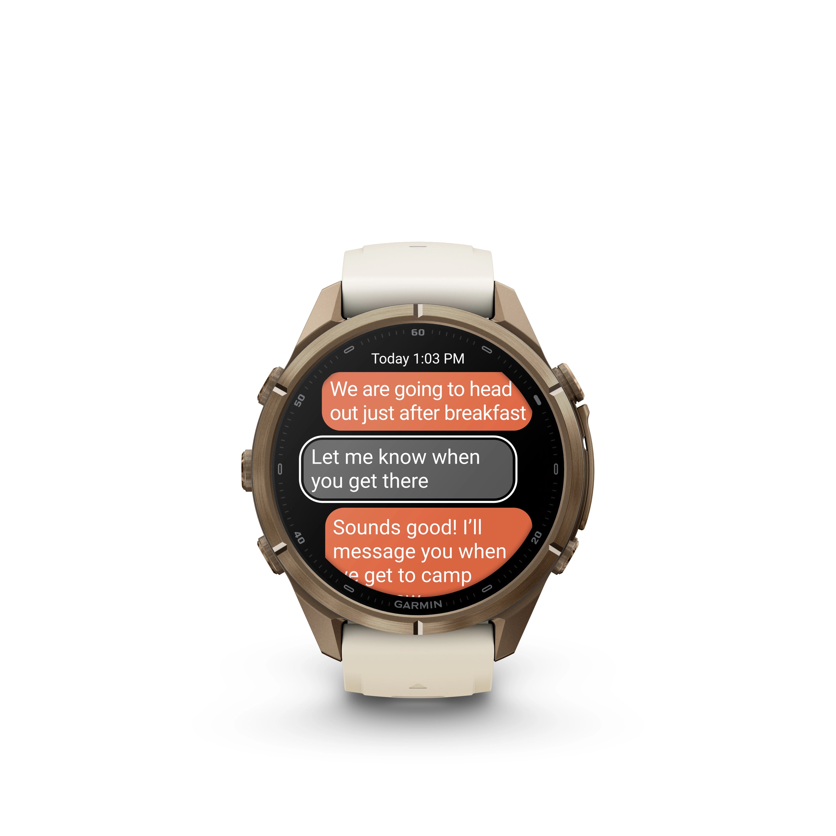 Fenix 9 Pro Amoled LTE Gold Titanium Cream Grey Band 43 MM