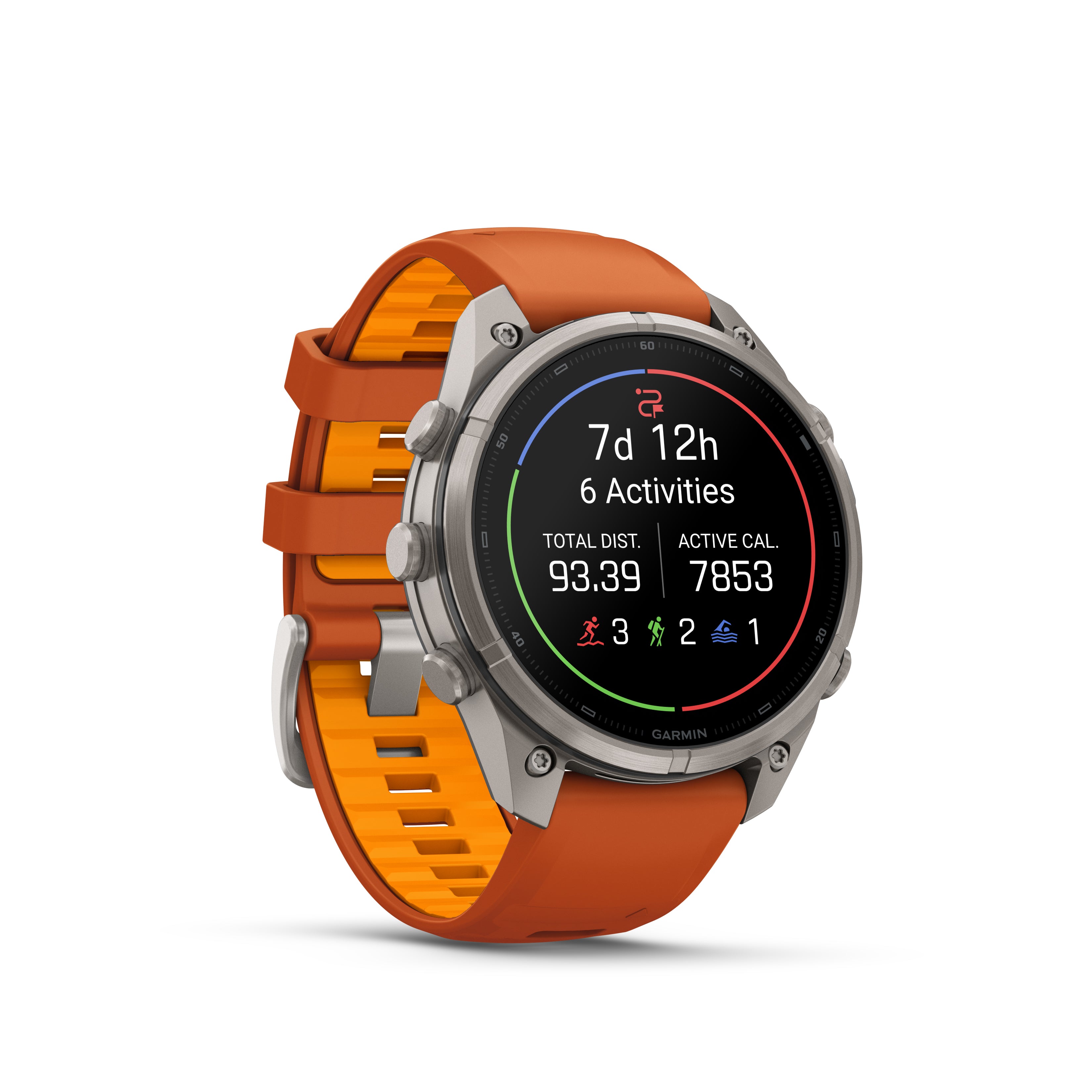 Fenix 9 Pro Amoled LTE Titanium With Spark Orange Band 47 MM