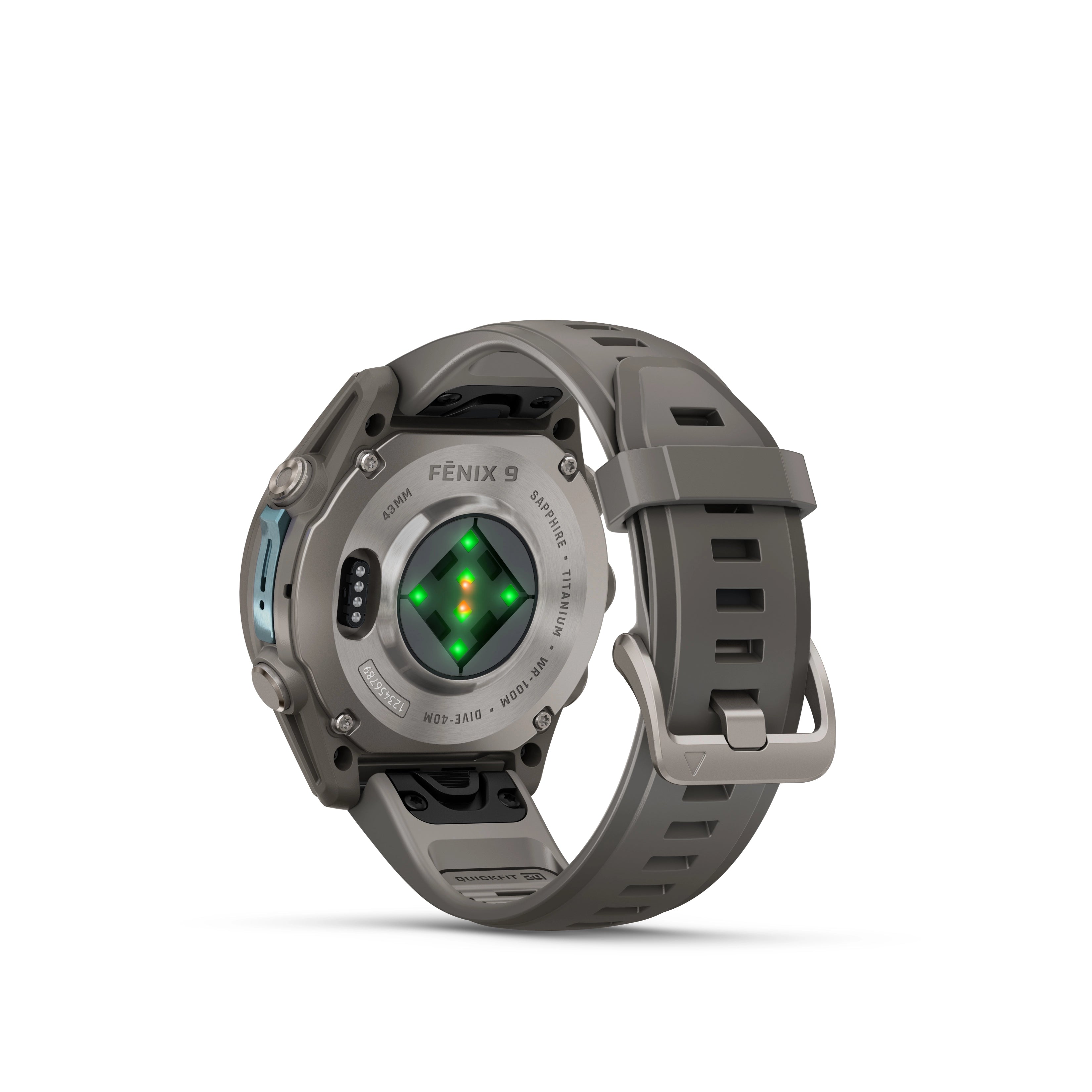 Fenix 9 Amoled Titanium With Pebble Grey Silicone Band 51 MM