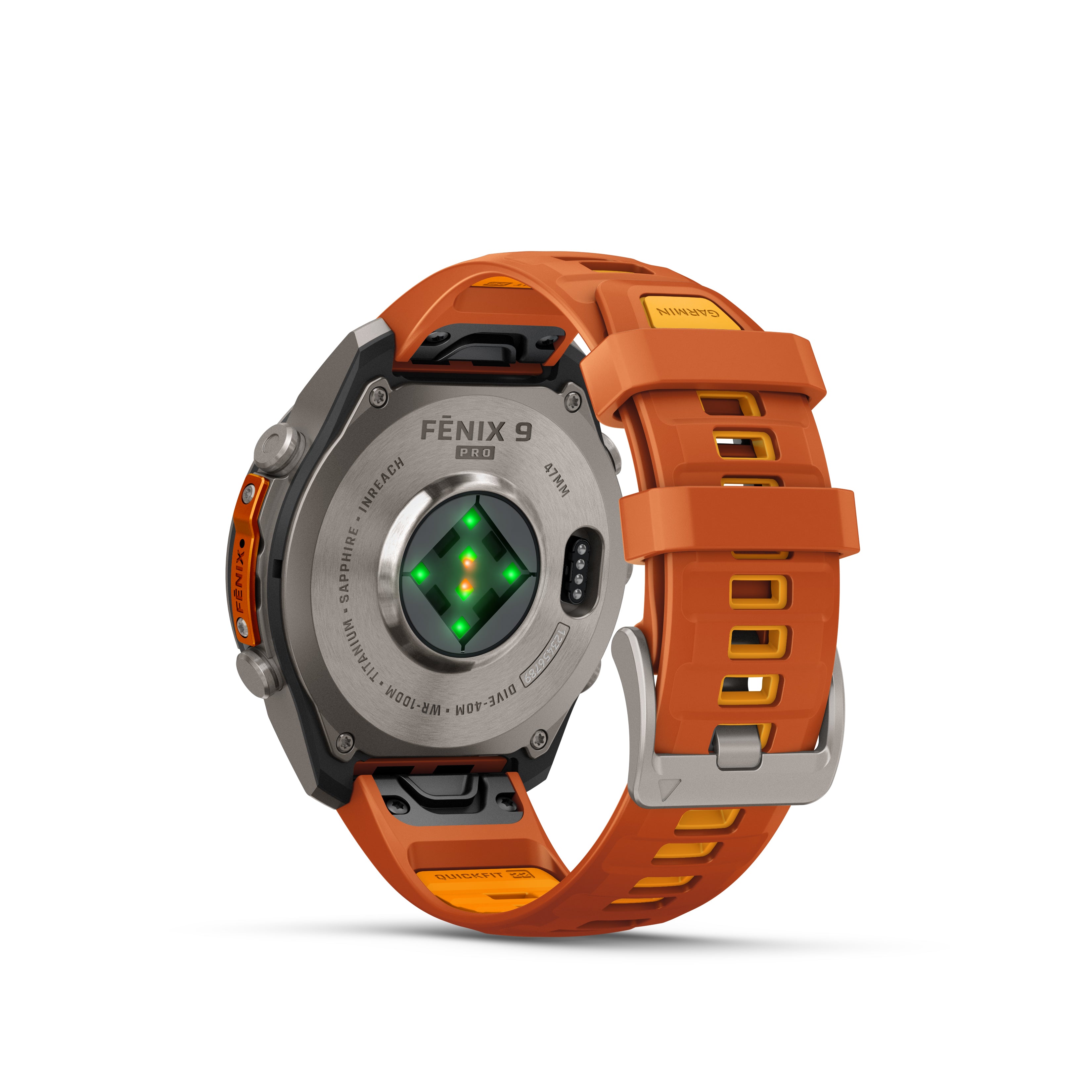 Fenix 9 Pro Amoled LTE Titanium With Spark Orange Band 47 MM
