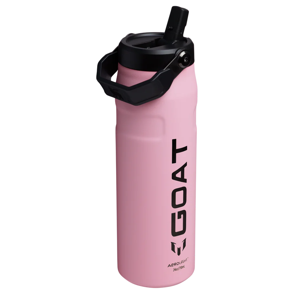 Messi x Iceflow Flip Straw 2.0 Goat Pink 24 Ounce Bottle