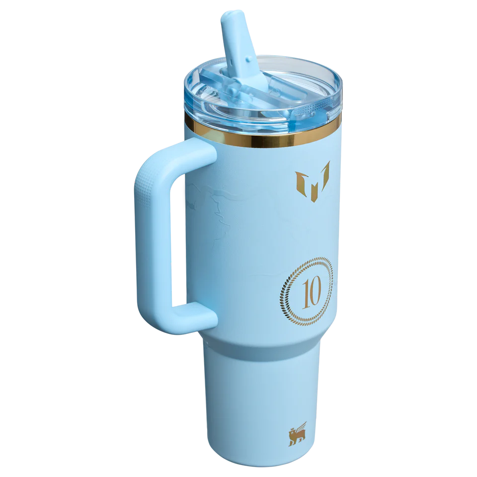 Messi x Quencher Protour Flipstraw Blue 40 Ounce Tumbler