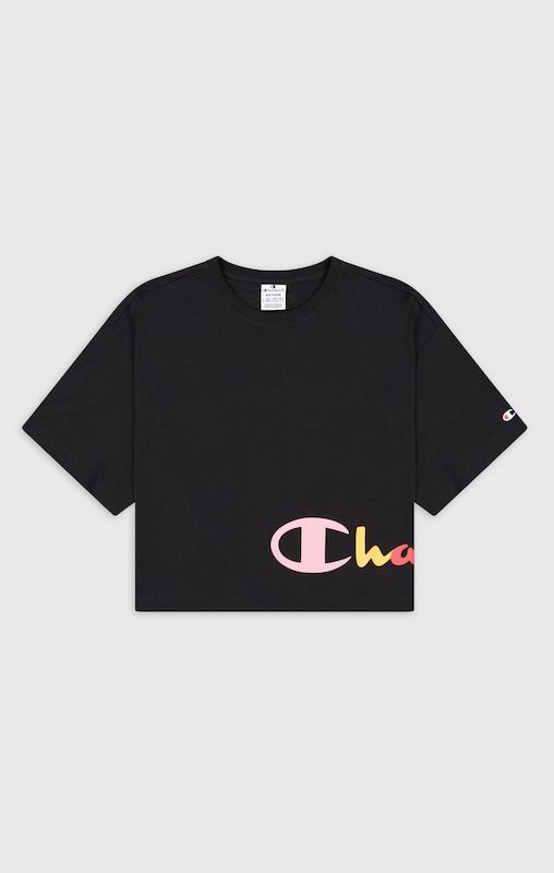Womens Big Logo Crop Short Sleeve T-Shirt