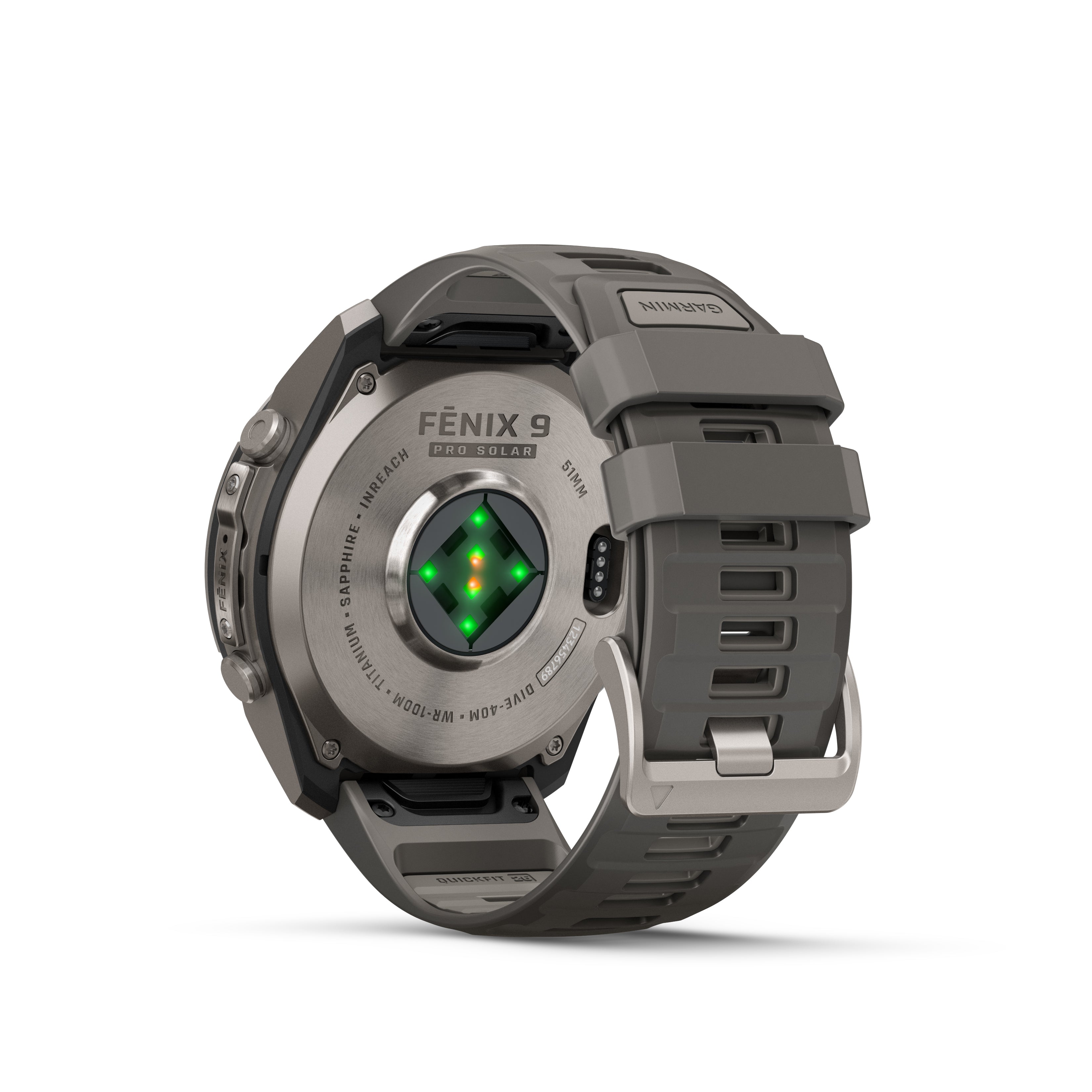 Fenix 9 Pro Solar LTE Titanium Grey Band Multisport Watch 51MM