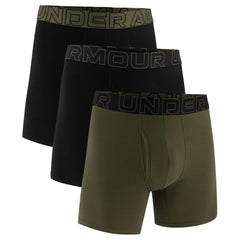 Mens 3 Pack Performance Cotton 6 Inch Boxers