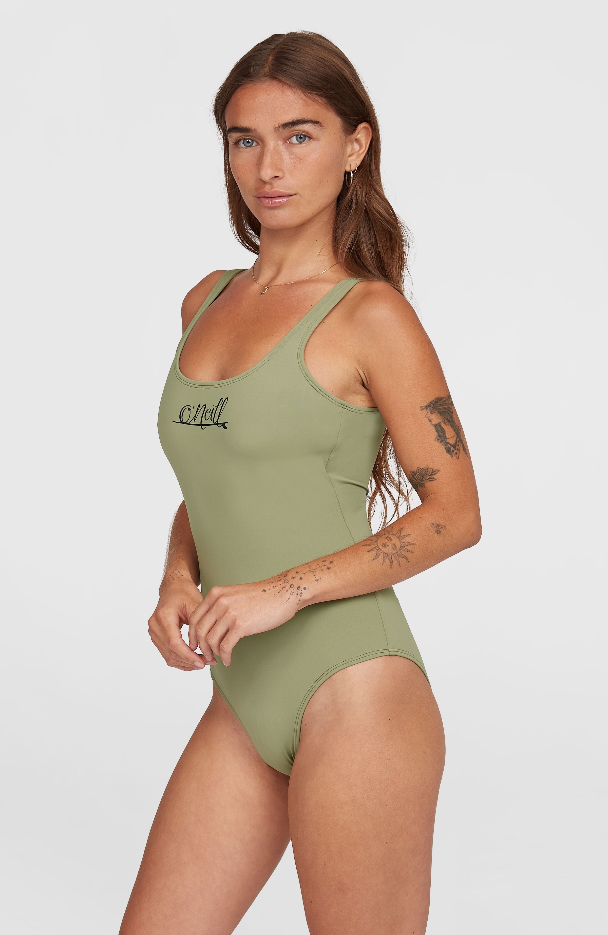 Womens Essentials Script Swimsuit