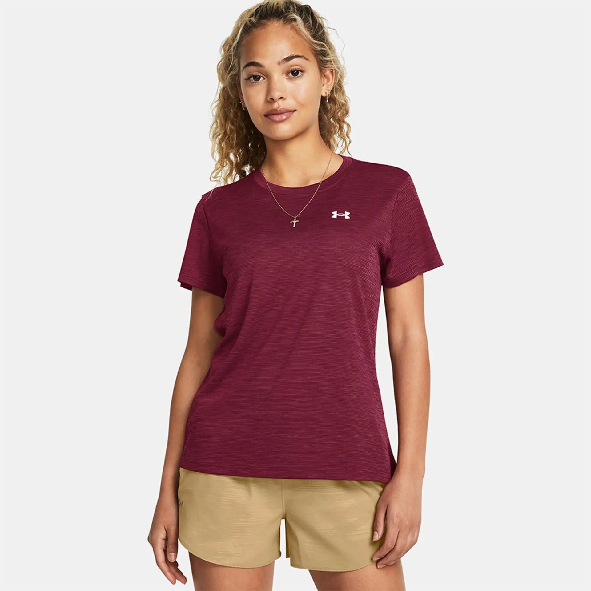 Womens Tech Textured Short Sleeve T-Shirt