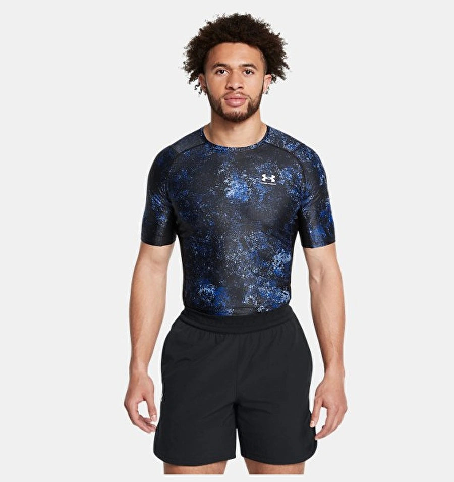 Mens Heatgear Isochill Printed Short Sleeve Top