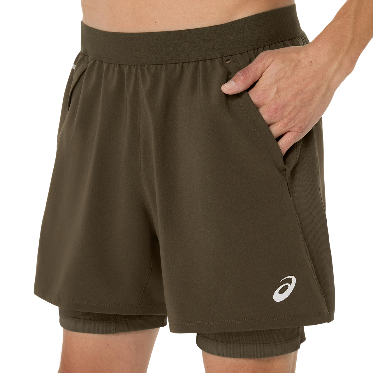 Mens Road 2-in-1 5 Inch Short