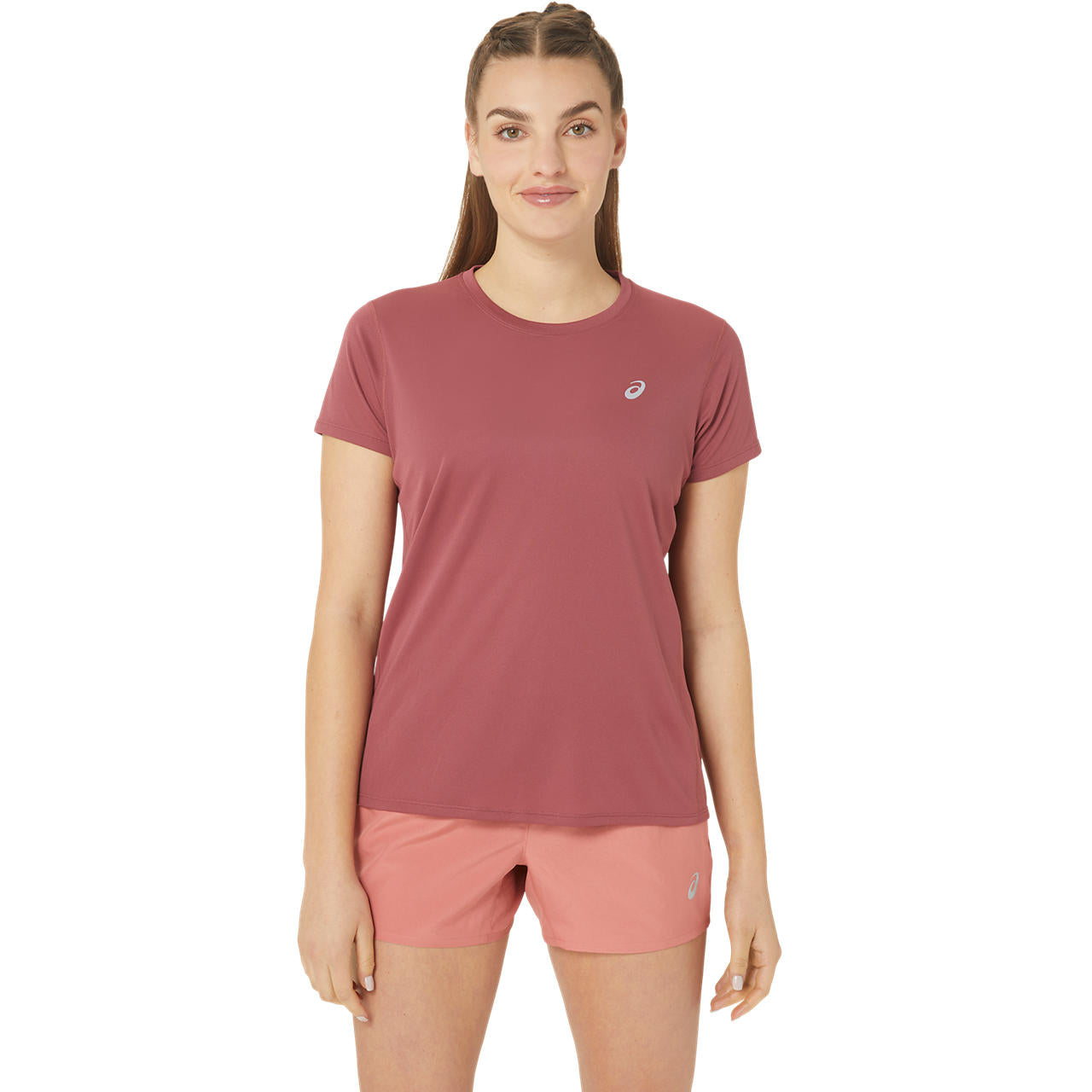 Womens Running Silver Short Sleeve T-Shirt
