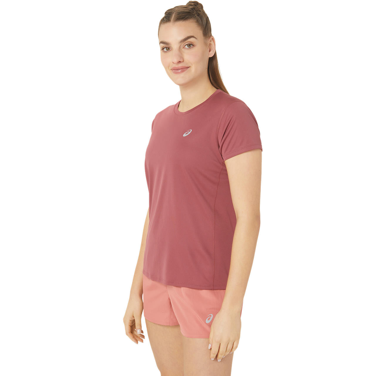 Womens Running Silver Short Sleeve T-Shirt