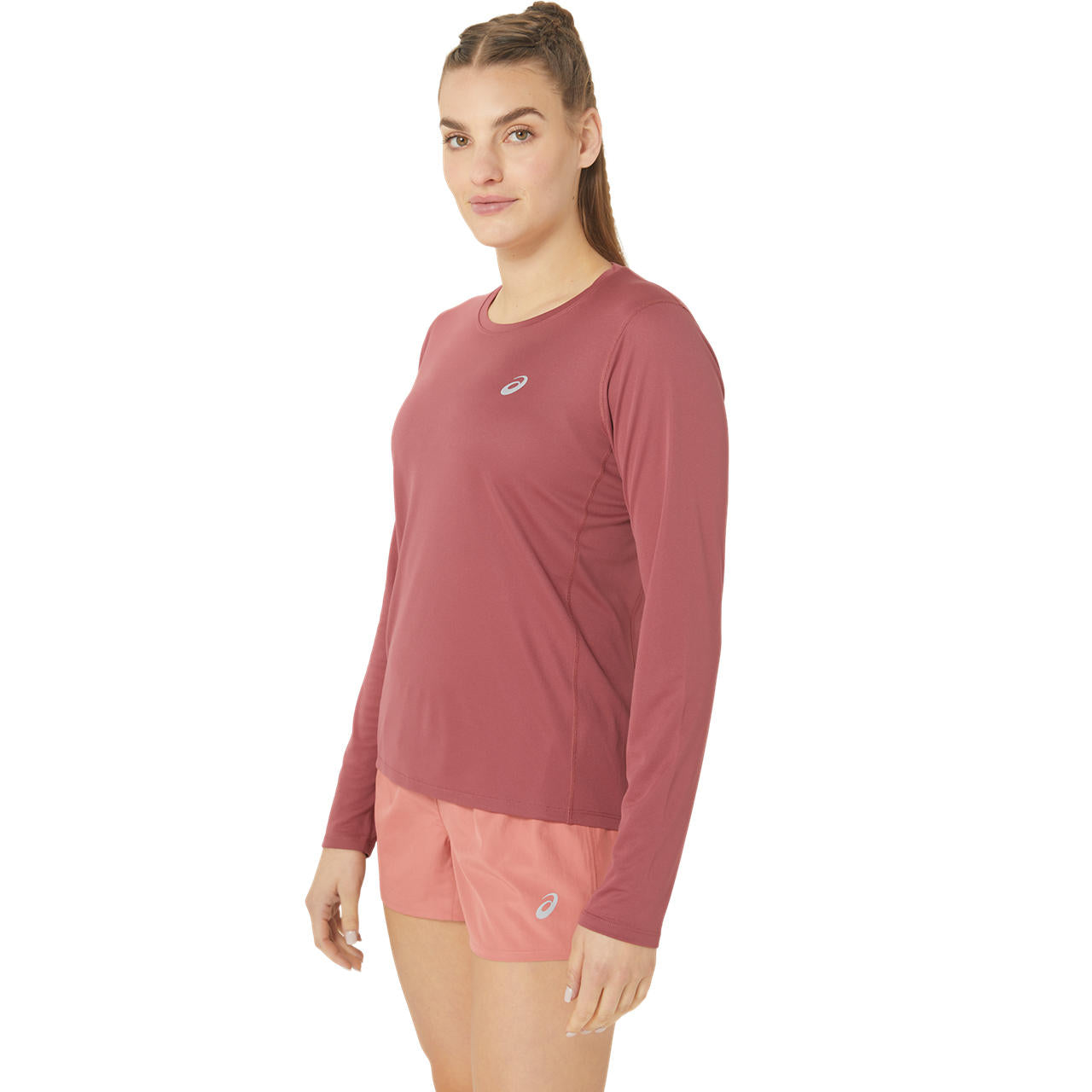 Womens Running Silver Long Sleeve T-Shirt