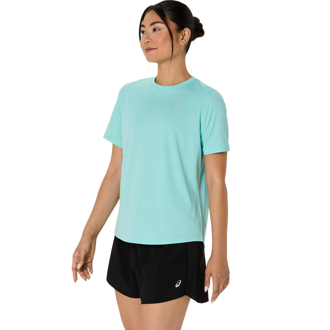 Womens Running Silver Short Sleeve T-Shirt