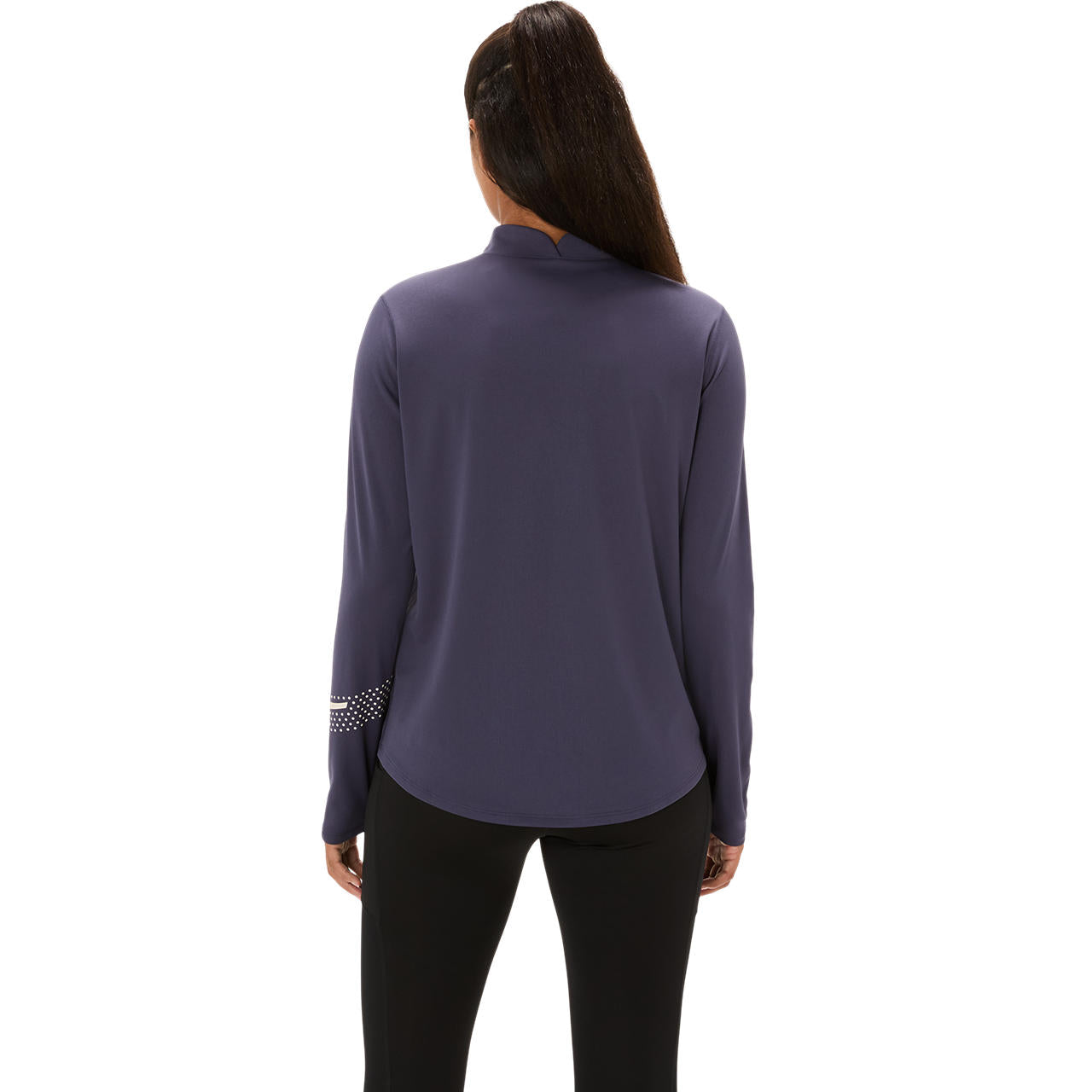 Womens Running Icon Half Zip Long Sleeve T-Shirt