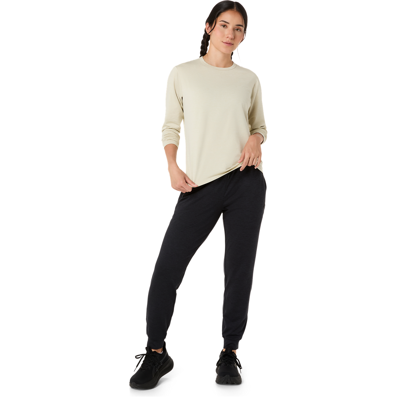 Womens Refined Texture Long Sleeve Top