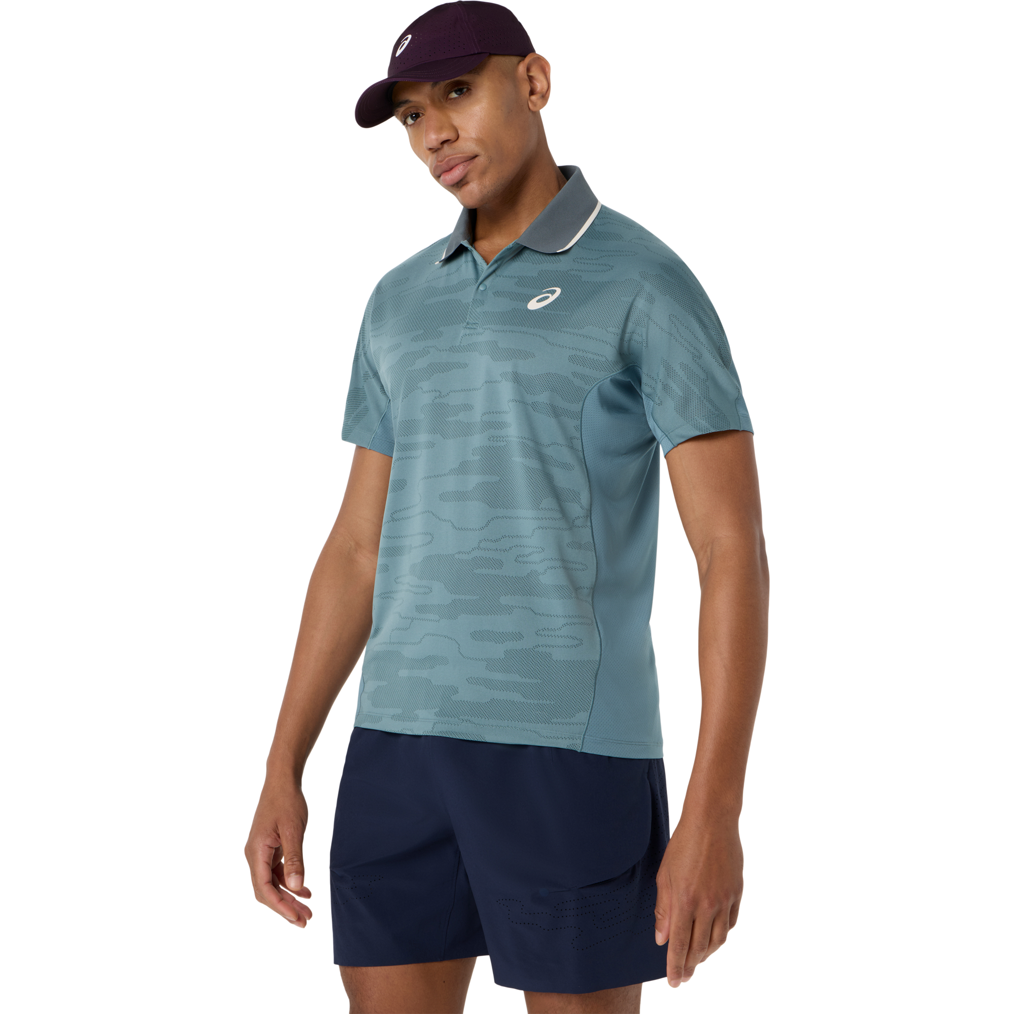 Mens Match Jacquard Polo