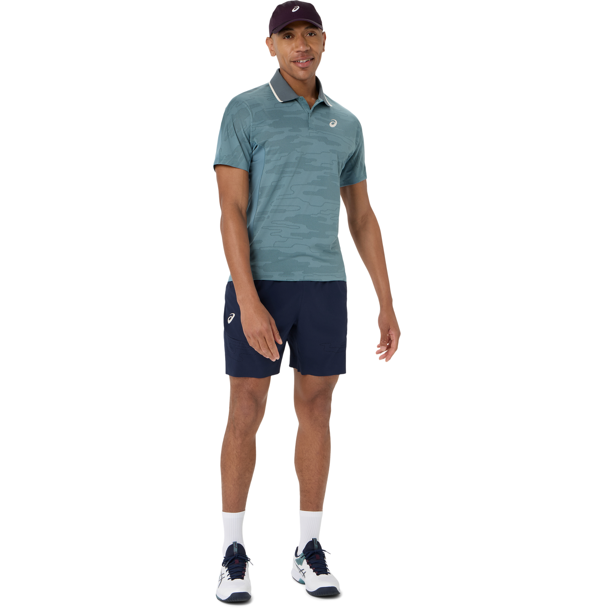 Mens Match Jacquard Polo