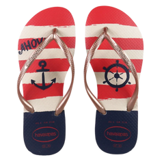 Womens Slim Nautical Flip Flop