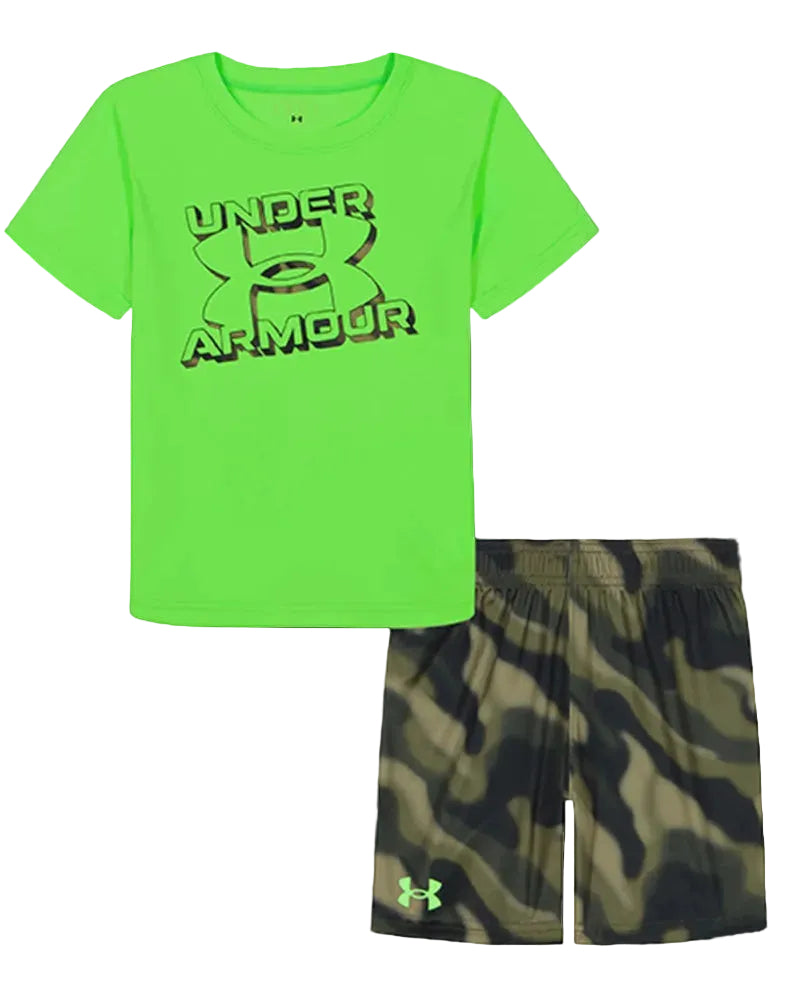 Boys Performance Printed T-Shirt Short Set