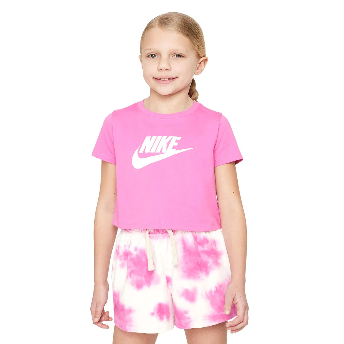 Girls Graphic Futura Logo Crop Short Sleeve T-Shirt