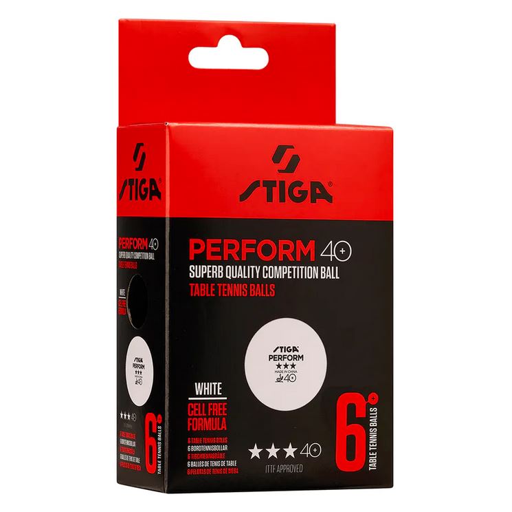 Perform 3 Star 6 White Table Tennis Ball Pack