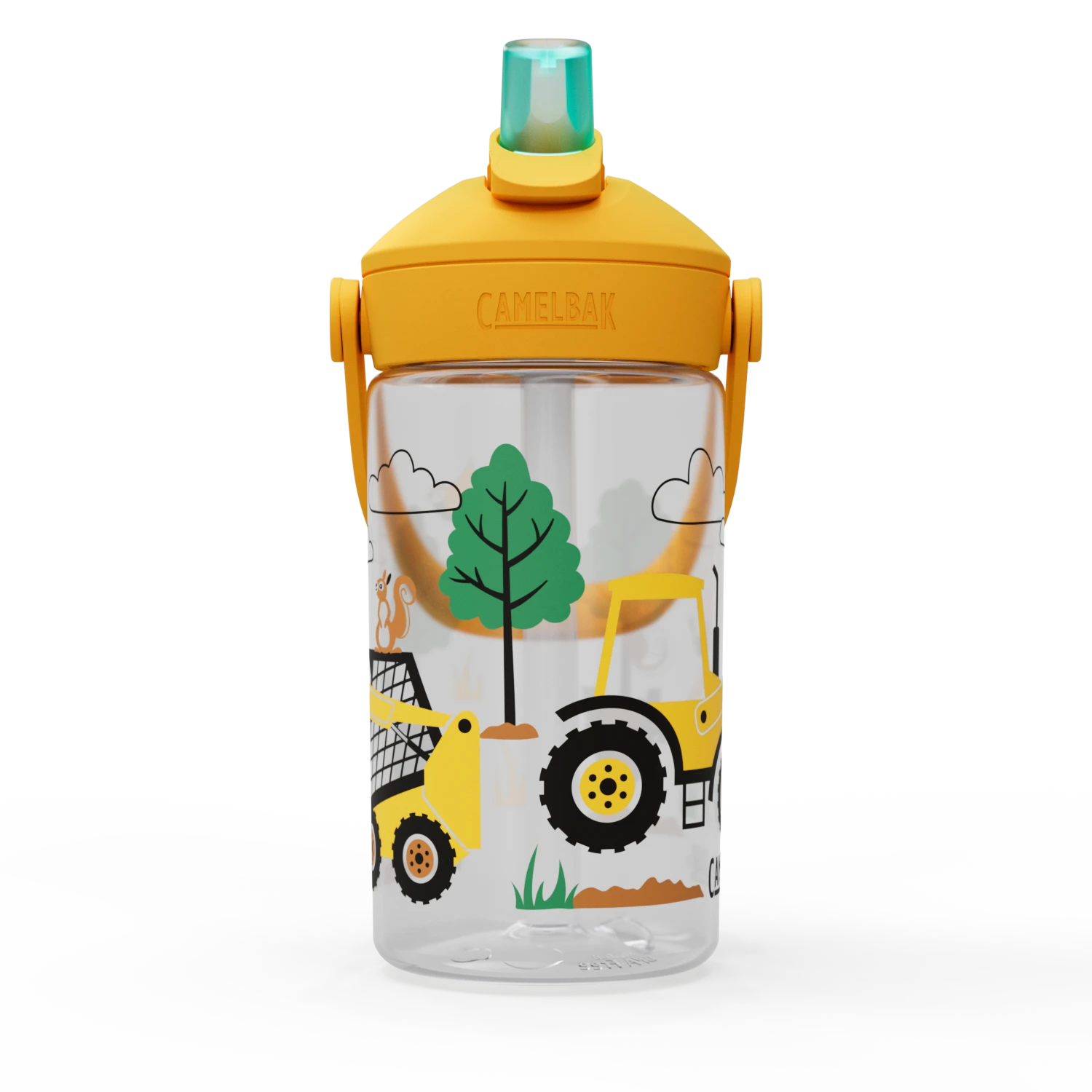 Thrive Flip Straw Kids 14oz, Tractors and Trees