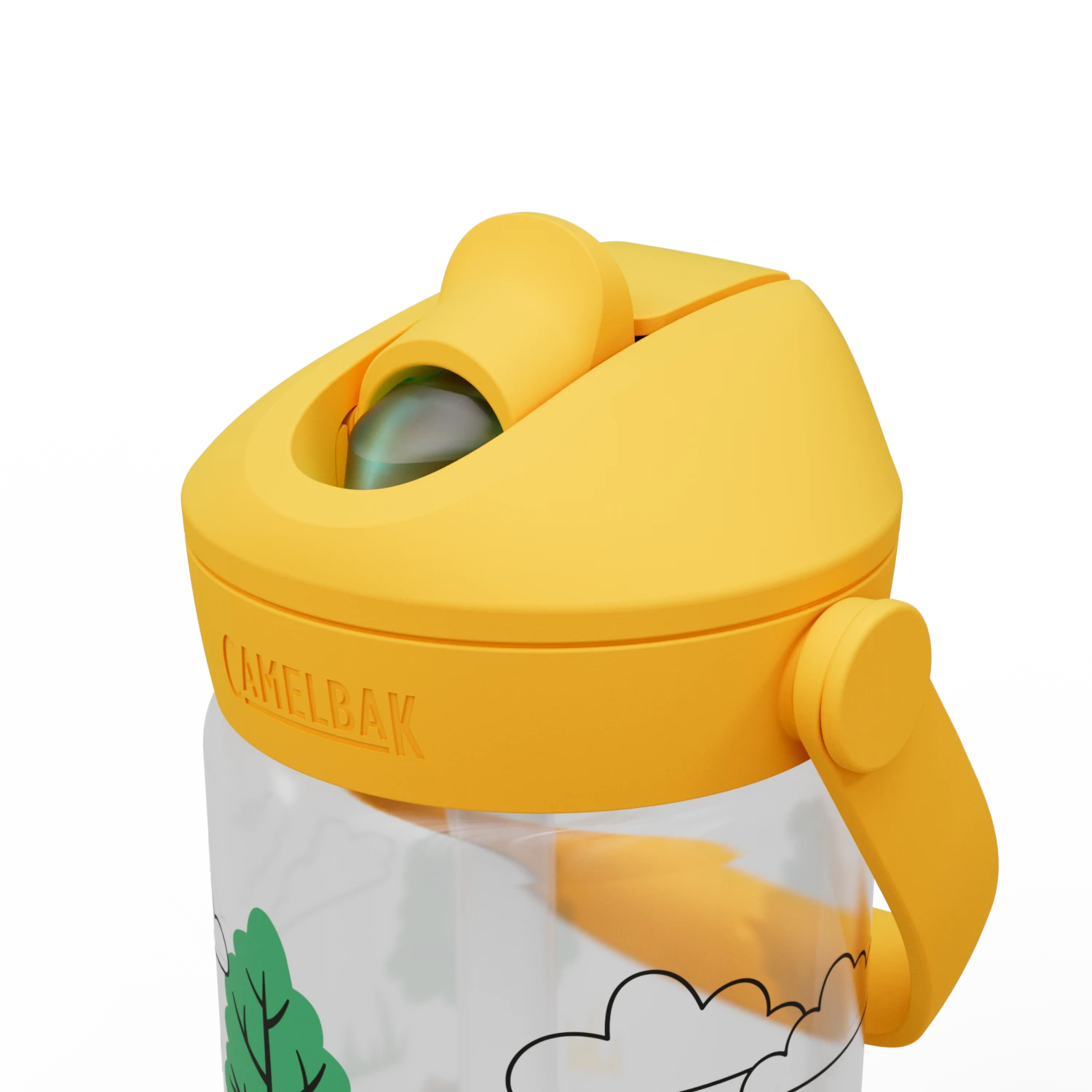 Thrive Flip Straw Kids 14oz, Tractors and Trees