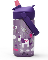 Thrive Flip Straw Unicorn Party Kids 14 Ounce Water Bottle